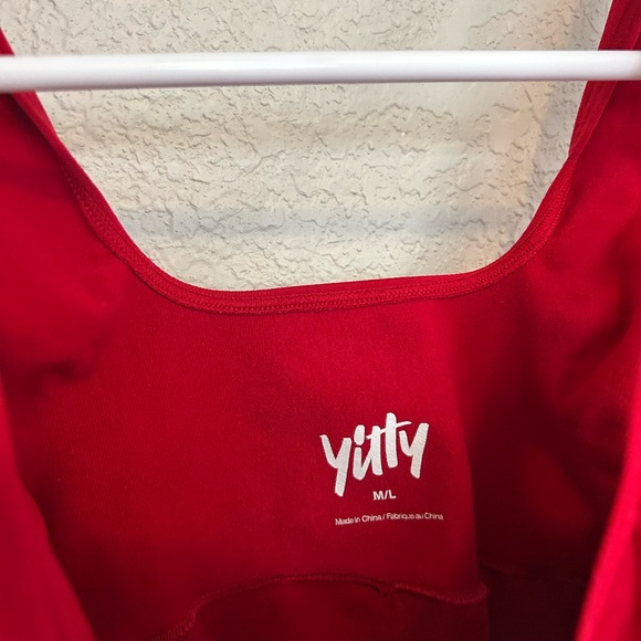 Fabletics | Yitty Nearly Naked Shapewear Midi Bra in Red size medium - Picture 3 of 4